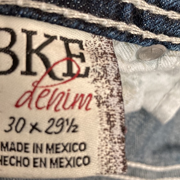 BKE Women's Blue Jeans with Embellished Pockets - Picture 8 of 9